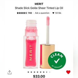 Merit Shade Slick Gelee Sheer Tinted Lip Oil - Les Deux